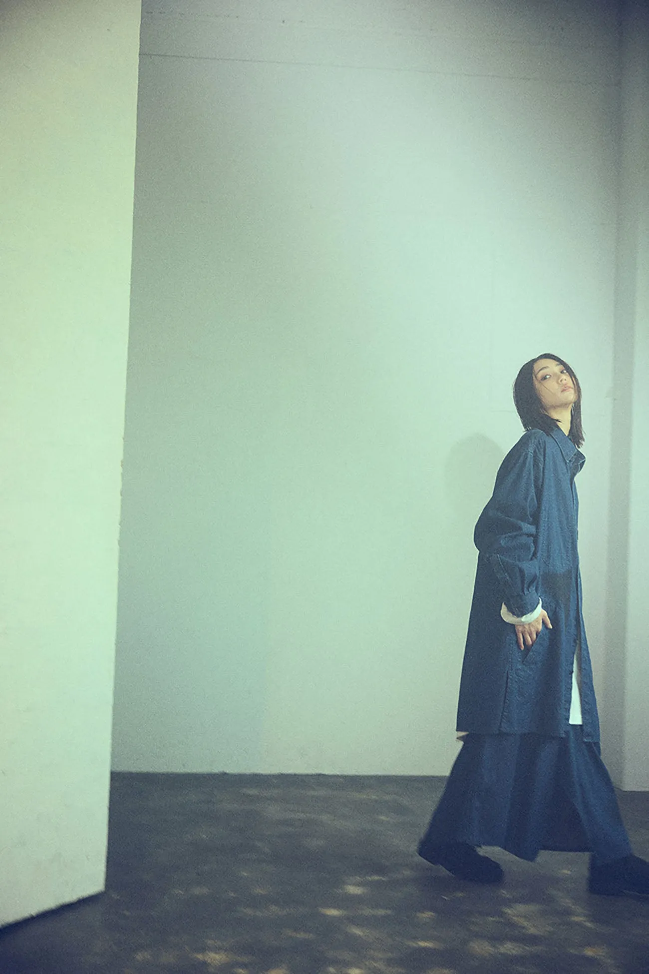 8OZ DENIM   DUNGAREE LONG SHIRT