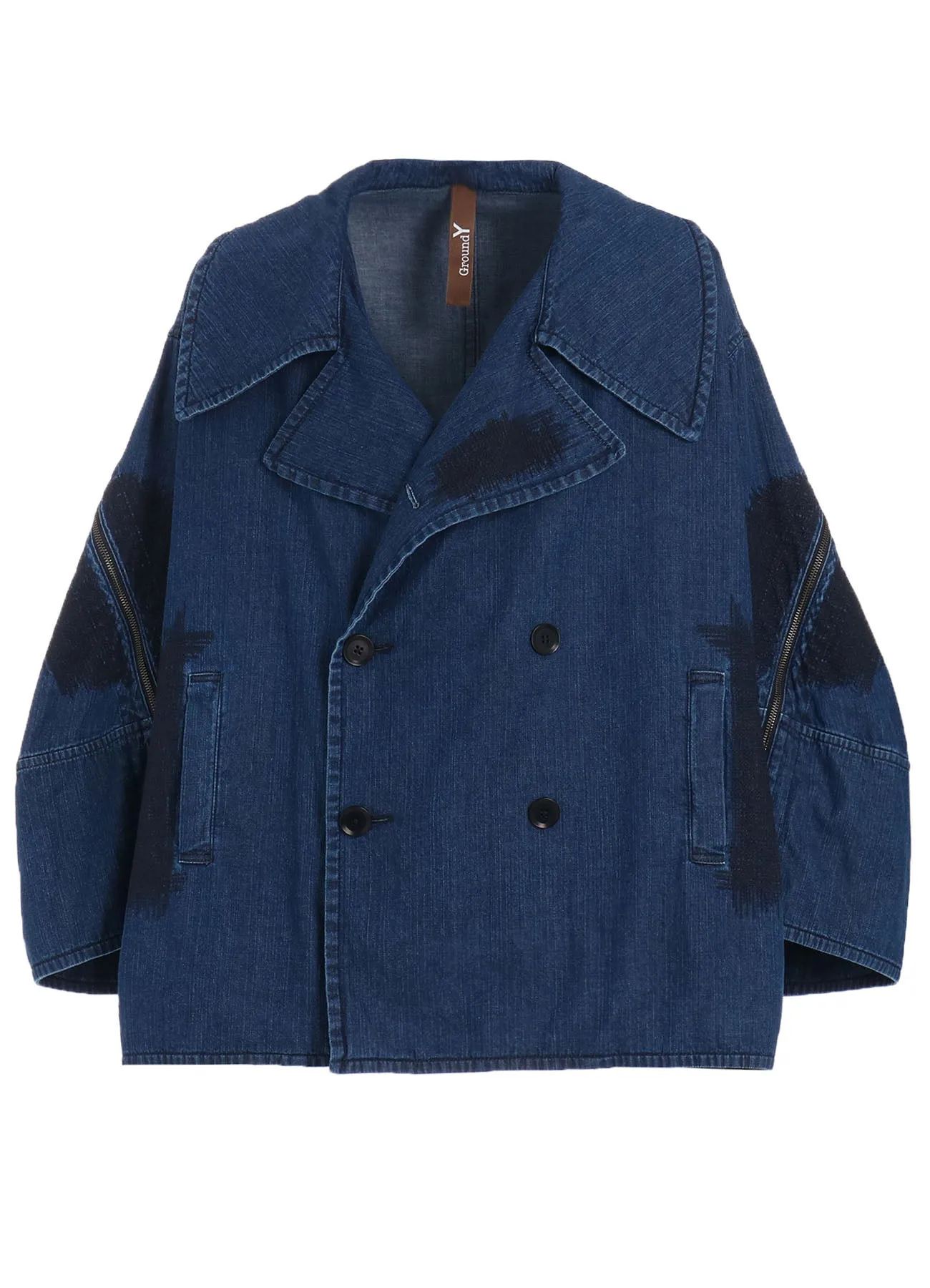 8OZ DENIM   DUNGAREE SHORT LENGTH BIG SLEEVE DOUBLE COAT