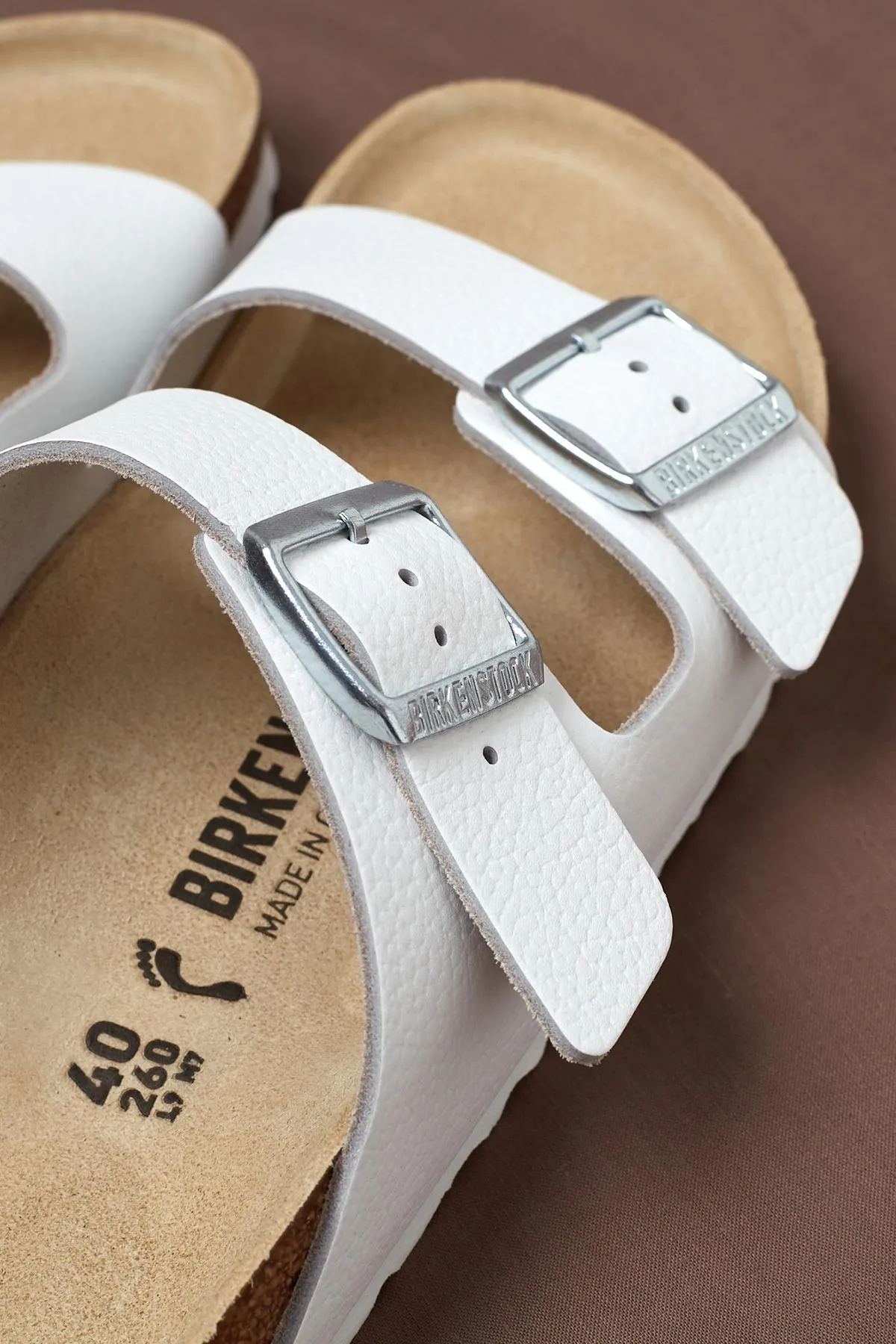 Birkenstock Womens Arizona Smooth Leather Narrow White