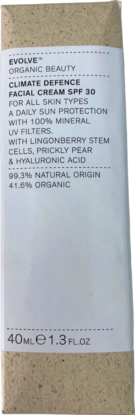 Evolve Organic Beauty Climate Defence Facial Cream SPF 30 40ml