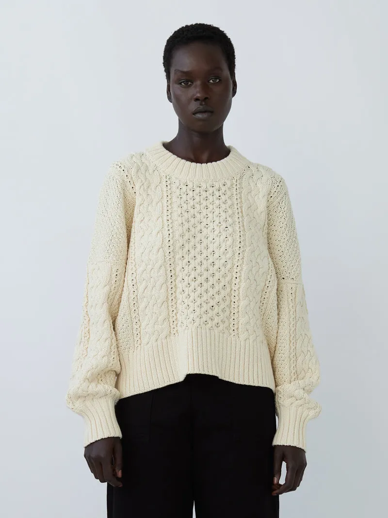 FISHERMAN SWEATER - NATURAL