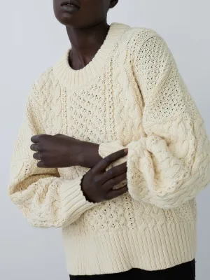 FISHERMAN SWEATER - NATURAL