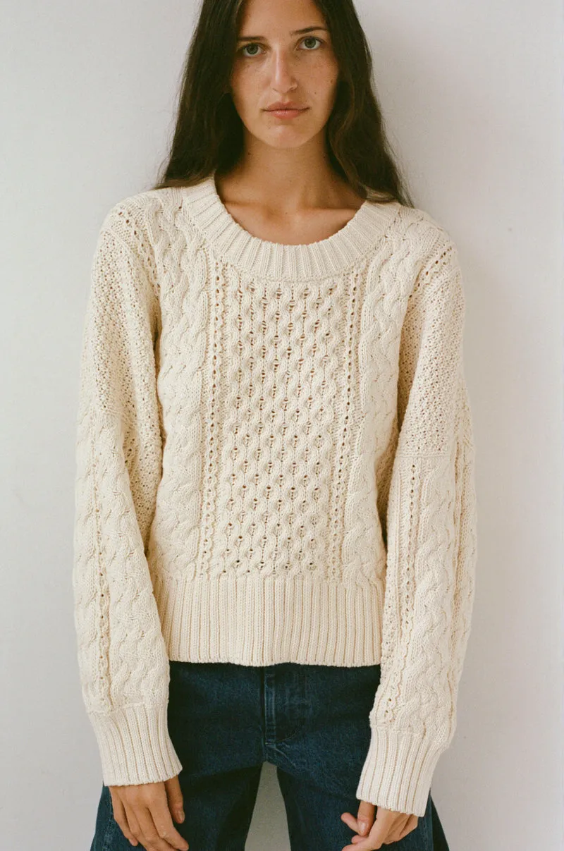 FISHERMAN SWEATER - NATURAL