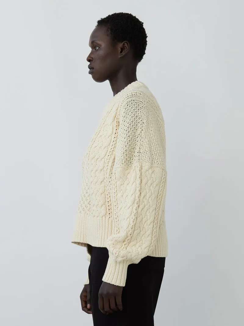 FISHERMAN SWEATER - NATURAL
