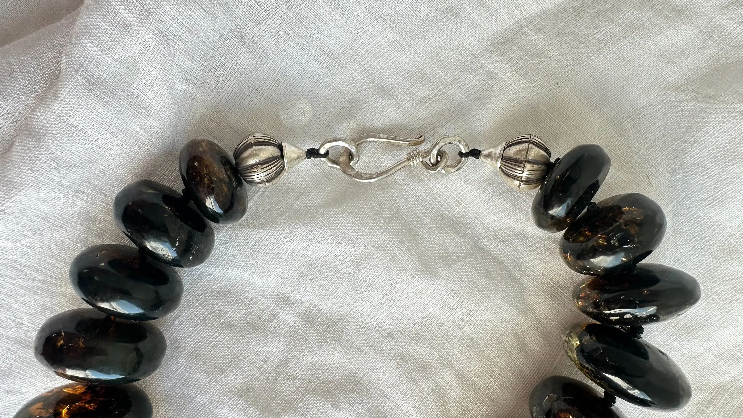 Huge Amber Necklace. Rondelles. Dramatic and Gorgeous! IN COMPLIANCE with Etsy Regulations.
