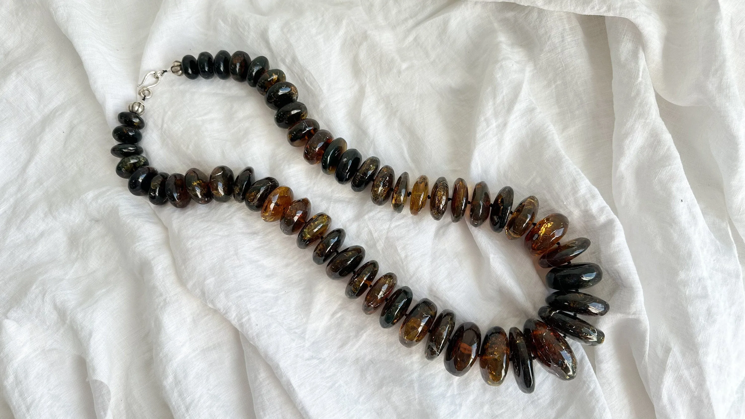 Huge Amber Necklace. Rondelles. Dramatic and Gorgeous! IN COMPLIANCE with Etsy Regulations.