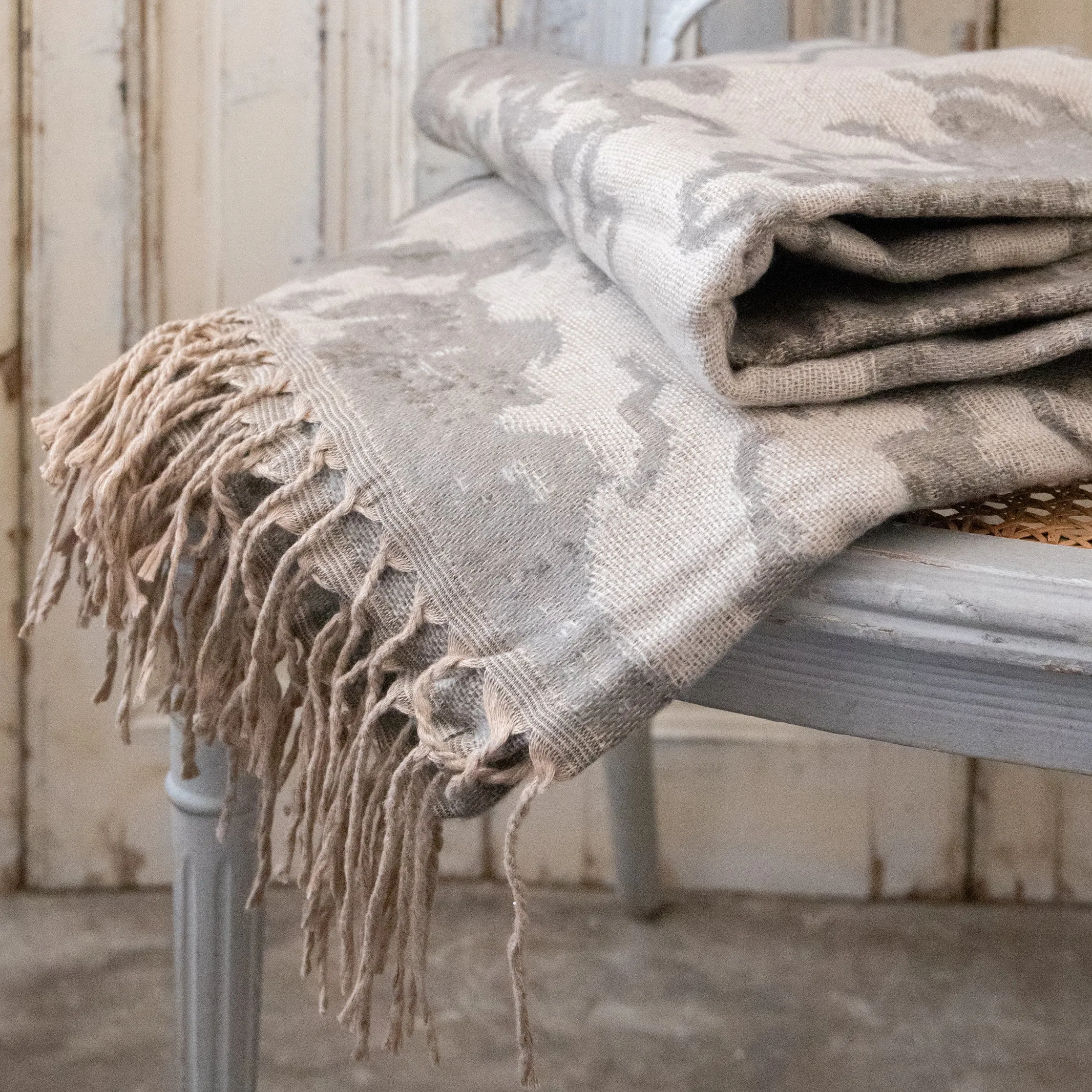 Natural Tassel Throw