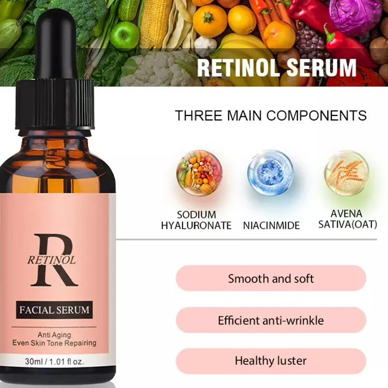 Ordinary Retinol Tea Tree Niacinamide 24K Gold Hyaluronic Acid Vitamin C Serum