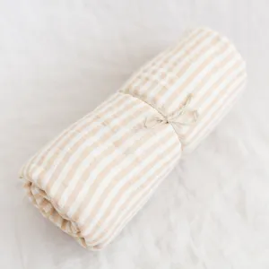 Organic Cotton Swaddle - Natural Stripe