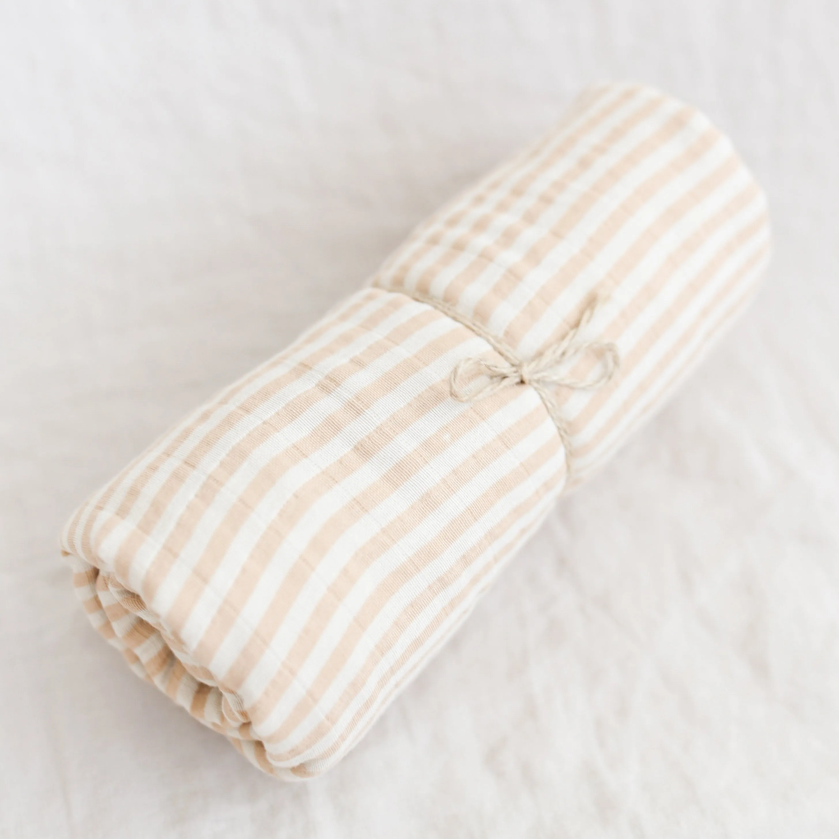 Organic Cotton Swaddle - Natural Stripe
