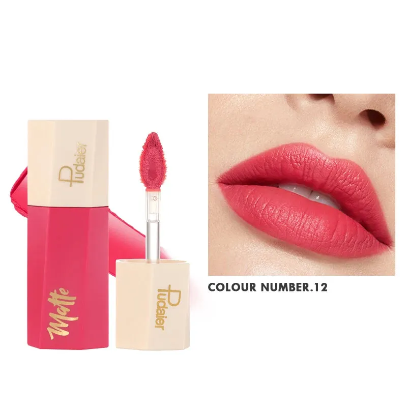 Pudaier Waterproof Matte And Moisturizing Liquid Lipstick