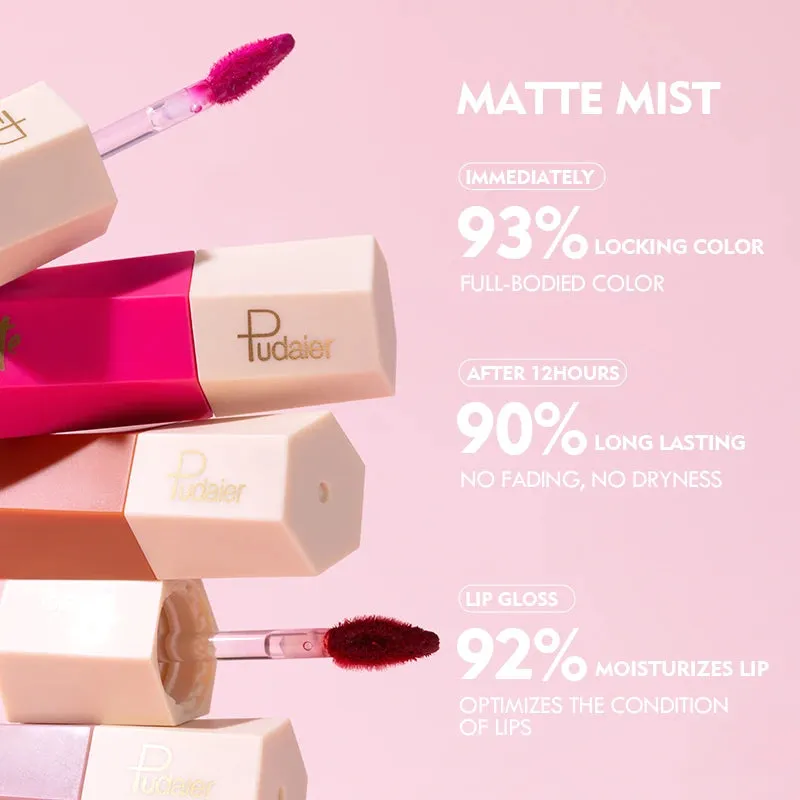 Pudaier Waterproof Matte And Moisturizing Liquid Lipstick