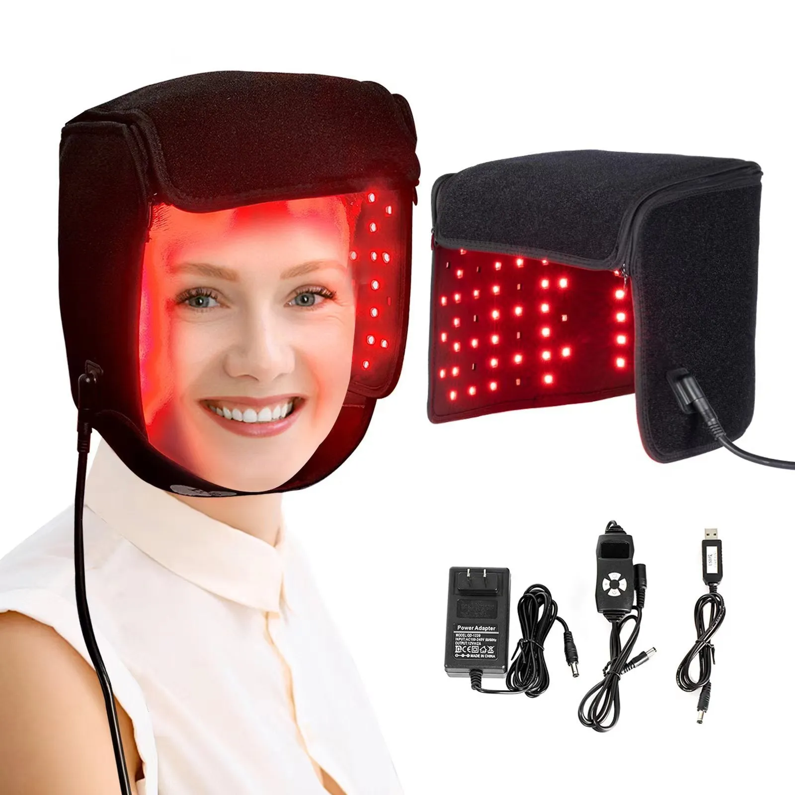 Red Light Oil Control Hair Cap Household
