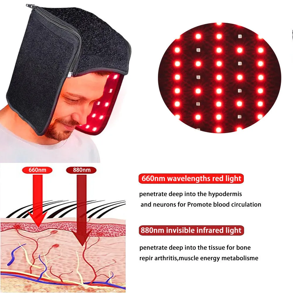 Red Light Oil Control Hair Cap Household