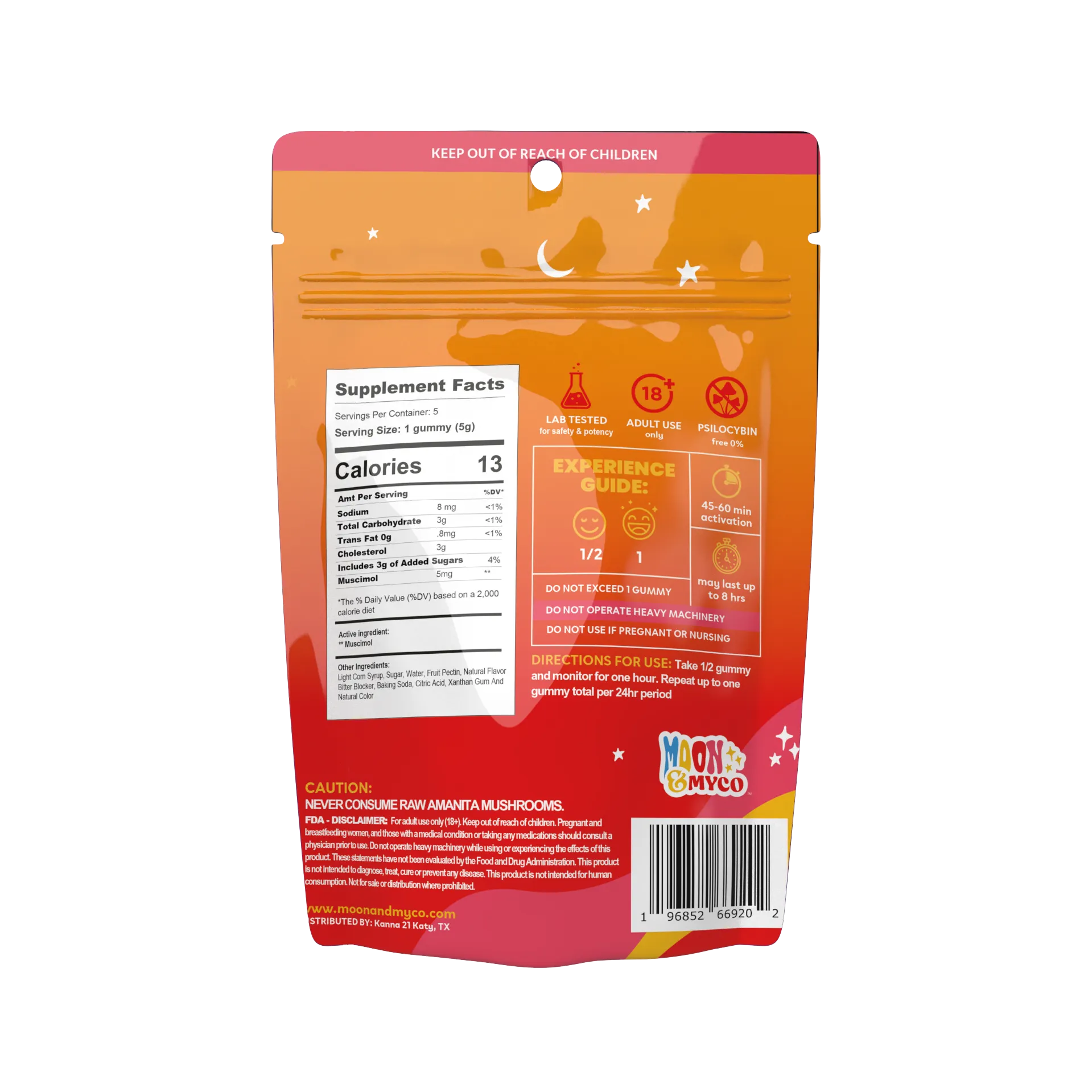To the Moon Amanita Muscimol Gummies Tropical Flavor